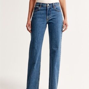 Low Rise Baggy Dark Marble Abercrombie Jeans